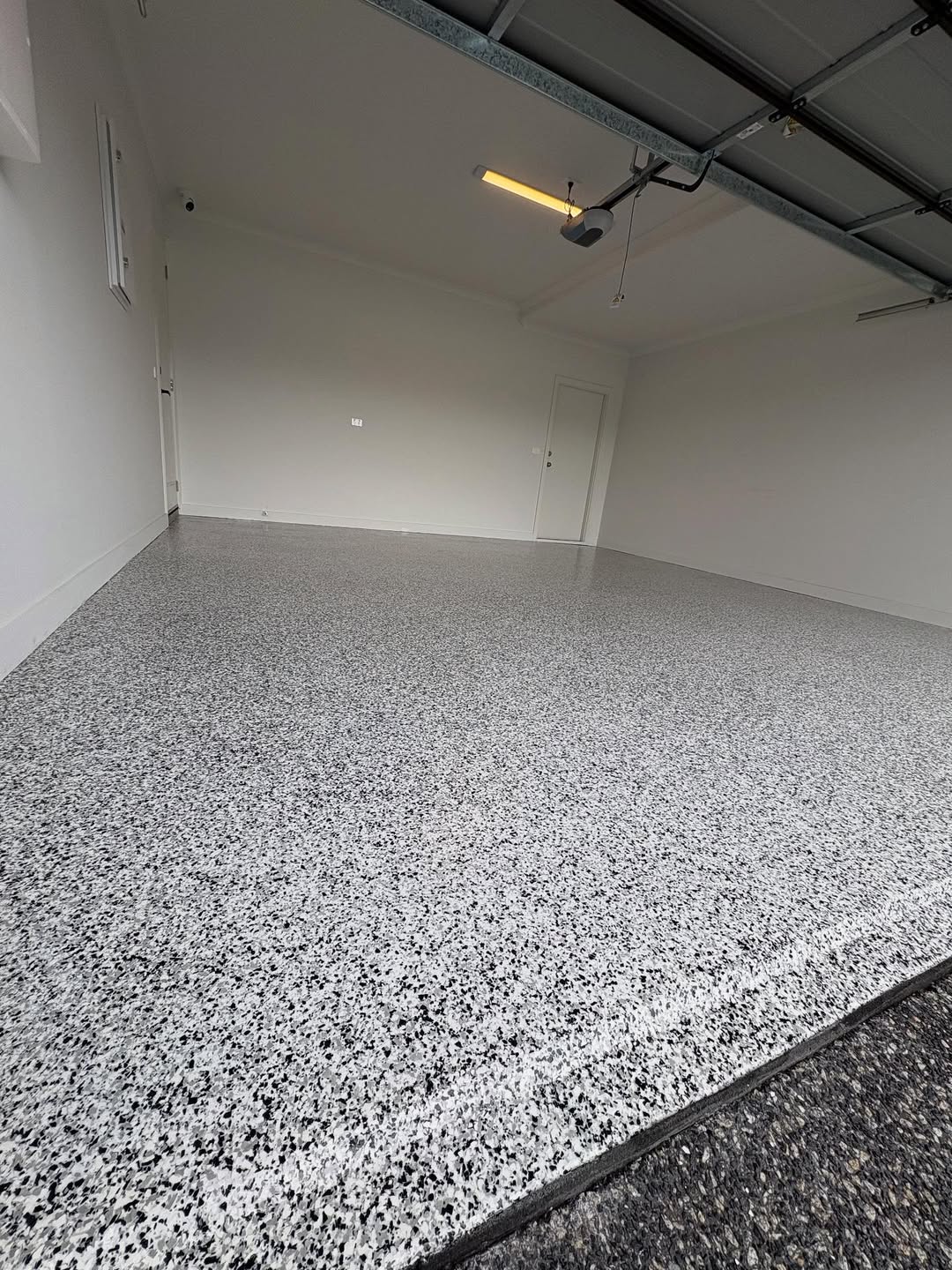 Garage floor after epoxy coating