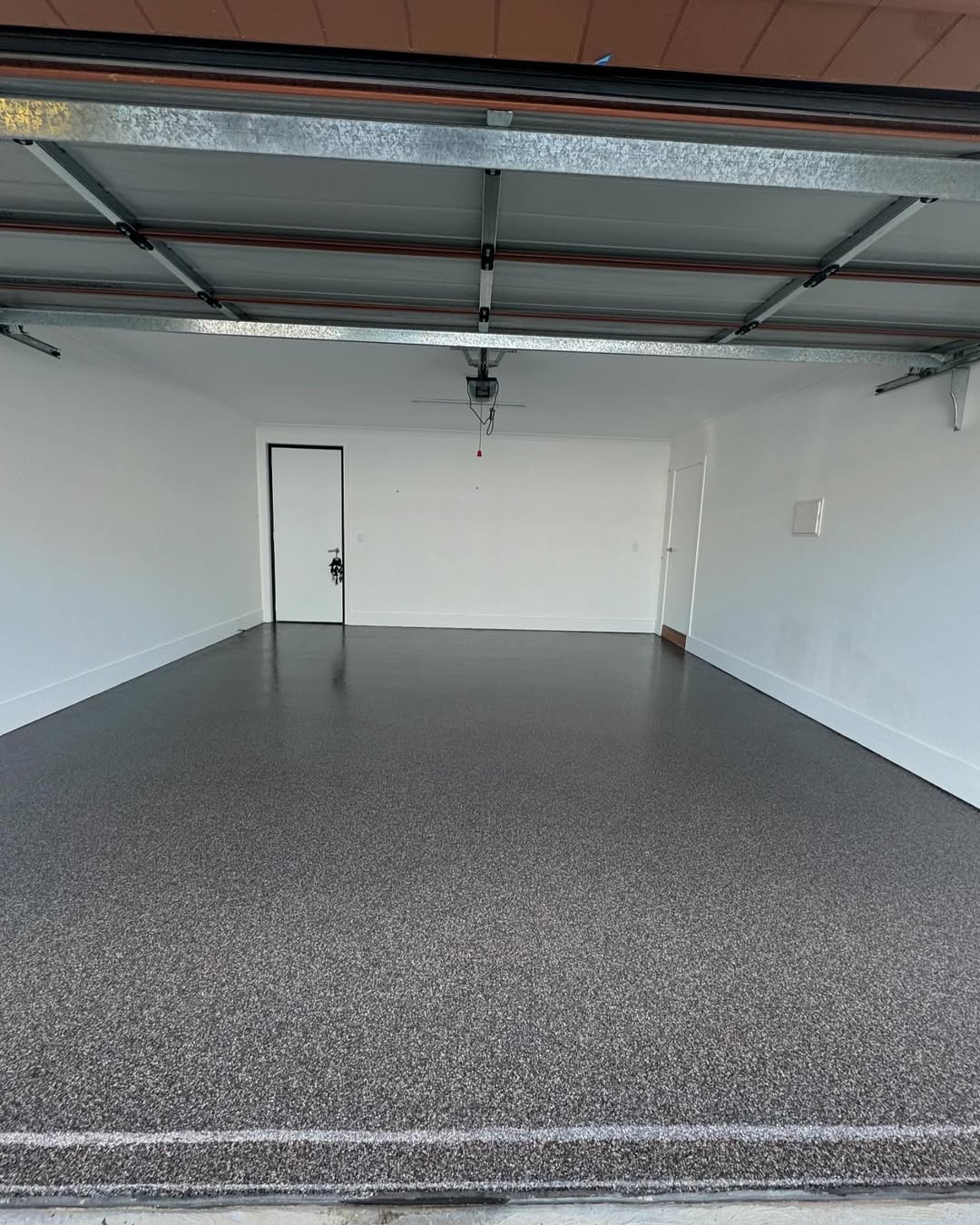 Garage floor after epoxy coating