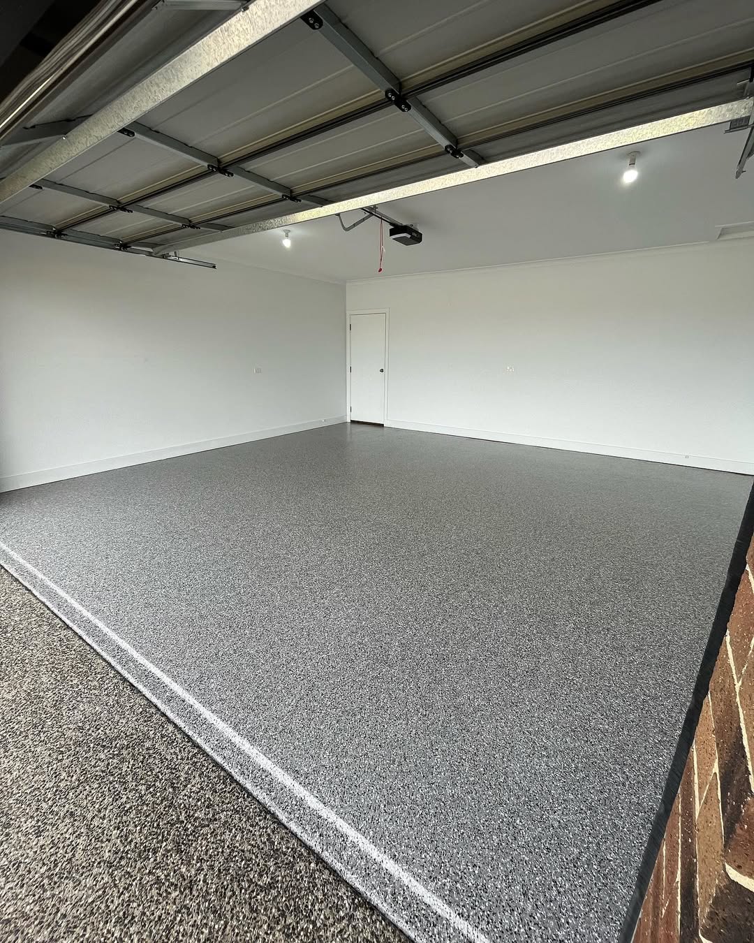 Garage floor after epoxy coating