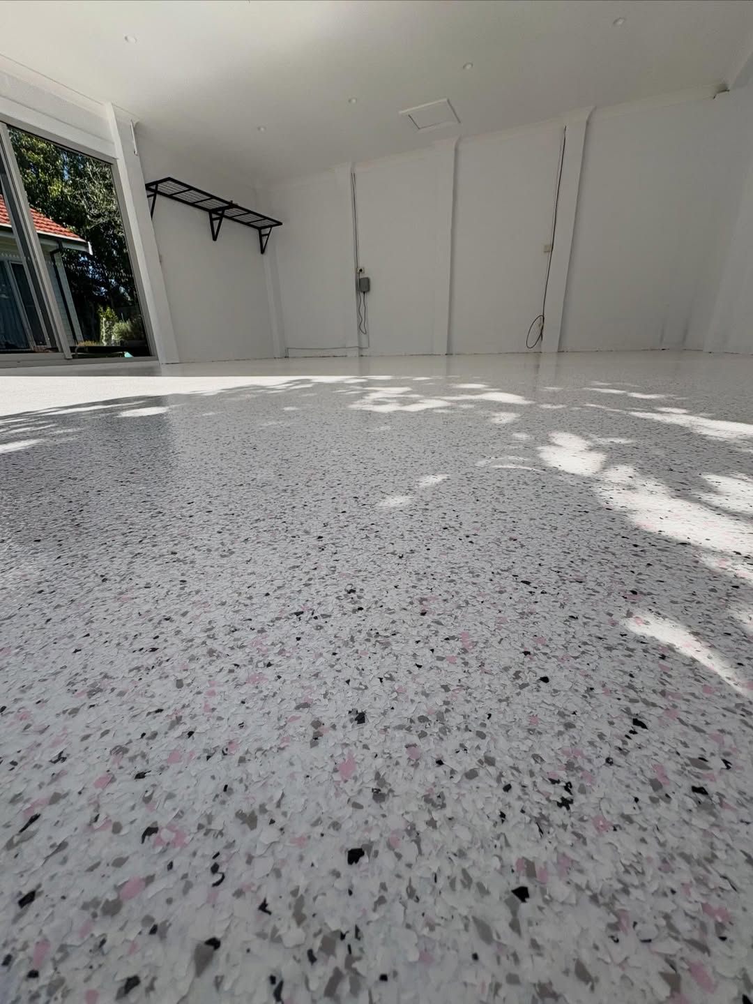 Garage floor after epoxy coating