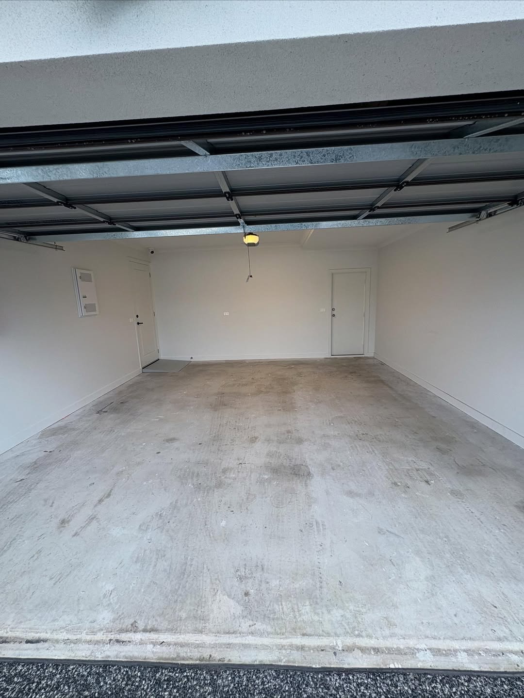 Garage floor before epoxy coating