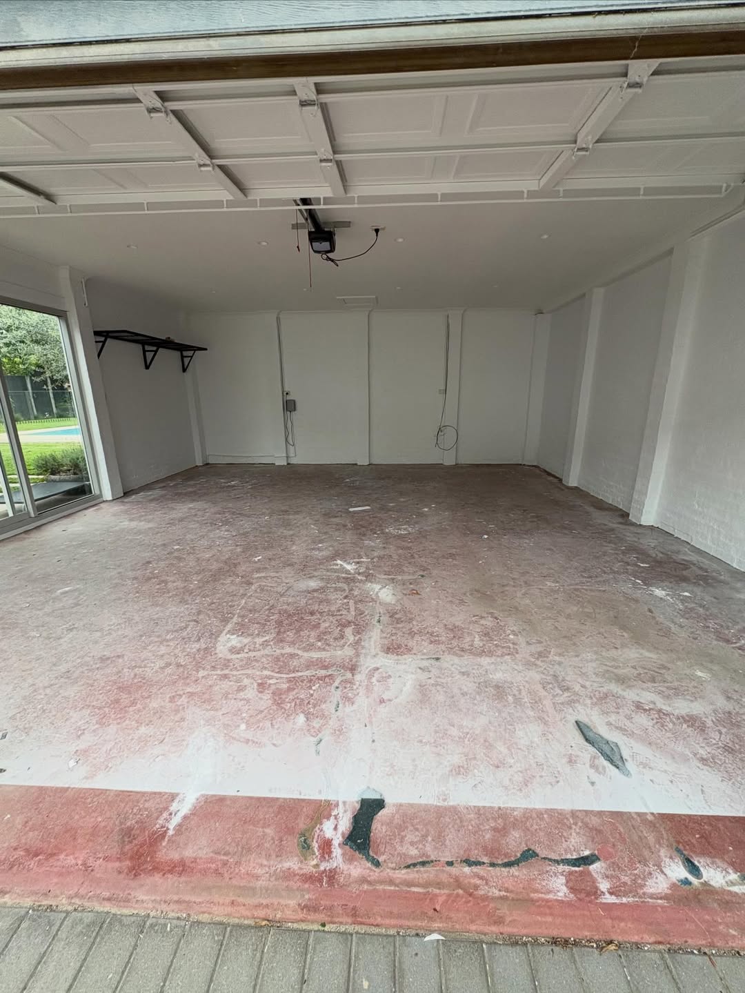 Garage floor before epoxy coating