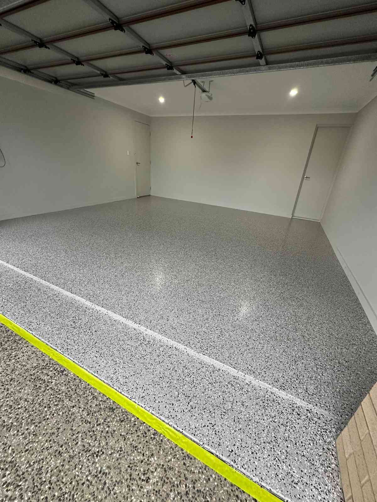 Garage flake flooring project